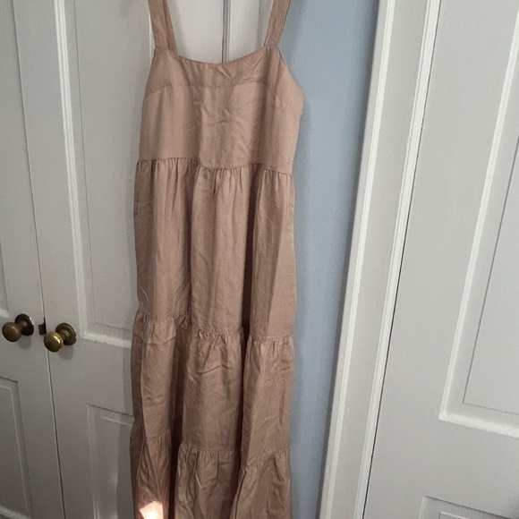 The Drop NWT Women's Ginger (nude) Tiered Maxi Dress w pockets XXS - Picture 4 of 7